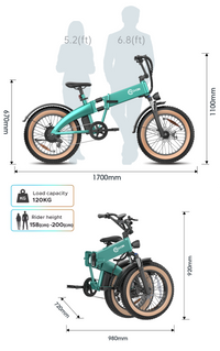 T2 Pro Folding E-Bike with Front Suspension