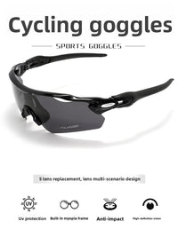 MTB Cycling Glasses Polarized Prescription Set, Outdoor Running Windproof Myopia Glasses