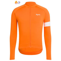 Winter Thermal Fleece Cycling Jersey Long Sleeve, Road & MTB Unisex Fleece Bike Shirt