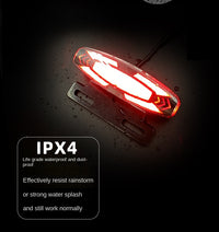 Luz trasera de freno LED para bicicleta eléctrica, luz trasera de seguridad impermeable de alto brillo
