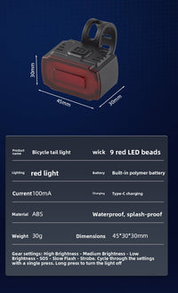 Rechargeable Front & Rear Bike Light Set for MTB & Road Bikes