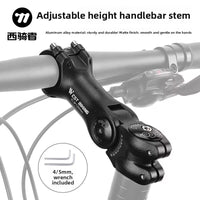 Adjustable Bike Stem 25.4/31.8mm Handlebar Riser for MTB & Road Bikes