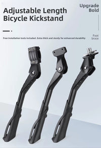 Mountain bike kickstand, Ebike Kickstand, aluminum alloy side support, three-hole adjustable design