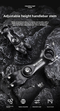 Adjustable Bike Stem 25.4/31.8mm Handlebar Riser for MTB & Road Bikes