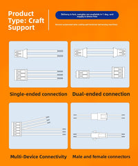 ESC T-connector cable, XT30, XT60, XT90 female connector, RC model socket, switch connector