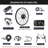 Kit de conversión para bicicleta eléctrica con motor delantero Bafang 48V 500W