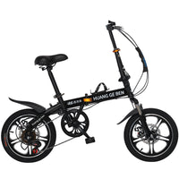 Bicicleta plegable ultraligera de 20 pulgadas: bicicleta de velocidad portátil para todas las edades