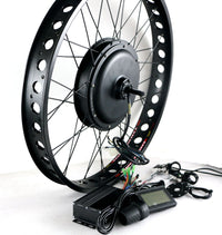 Kit de conversión de eBike para nieve de 48 V 1500 W - Kit de motor de buje trasero de neumático ancho para arena y nieve