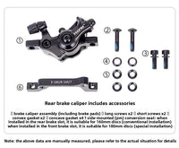 Kit de conversión de freno de disco para bicicleta eléctrica, sistema de freno de disco universal para MTB