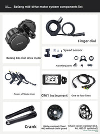 Kit de motor de accionamiento central BAFANG: Conversión de E-Bike de montaña y set de accesorios
