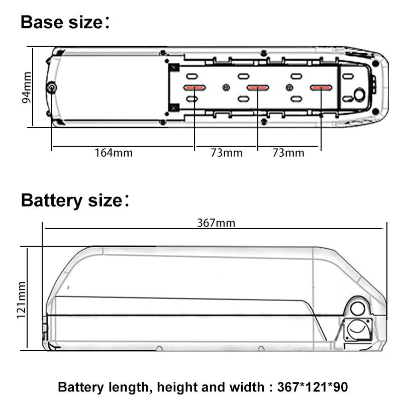 Factory direct sales: Hailong No. 1 lithium battery, 36V, 48V, 52V, 10Ah, for electric mountain bikes modifications