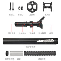 LUNJE mountain bike seatpost, aluminum alloy shock-absorbing seatpost, 350mm shock-absorbing spring seatpost