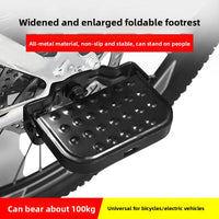 Bicycle rear seat footrest