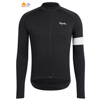 Winter Thermal Fleece Cycling Jersey Long Sleeve, Road & MTB Unisex Fleece Bike Shirt