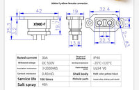 XT60/XT90 fixed male and female sockets, gold-plated high-current model aircraft ESC charging power plug connector