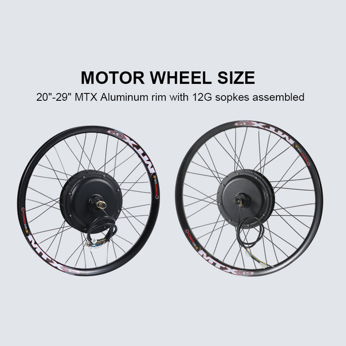 48V/52V 2000W E-Bike Conversion Kit: High Power MTB Electric Motor Set