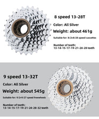 6–10 Speed Threaded Freewheel 13–32T for Mountain Bikes