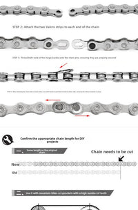 Silver Bicycle Chain 6–12 Speed for MTB & Road Bikes