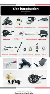 Kit de motor de conversión de bicicleta de montaña de 24 V 250 W
