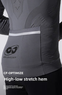 Men's Autumn Winter Outdoor Running Quick Dry Long Sleeve, Road Bike Cycling Moisture Wicking Sports Top