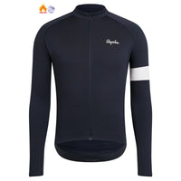 Winter Thermal Fleece Cycling Jersey Long Sleeve, Road & MTB Unisex Fleece Bike Shirt