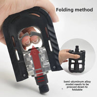Aluminum alloy foldable pedals for bicycles and electric vehicles