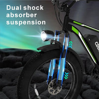 F26 Full-Suspension Fat-Tire Electric Bike – 48V 15.6Ah