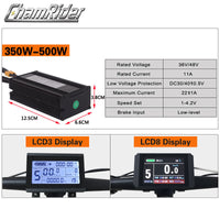 Kit de conversión de bicicleta eléctrica Bafang de 500 W con rueda motorizada de cubo de 36 V/48 V