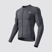 Men's Autumn Winter Outdoor Running Quick Dry Long Sleeve, Road Bike Cycling Moisture Wicking Sports Top