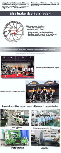Kit de conversión para bicicleta eléctrica con motor delantero Bafang 48V 500W