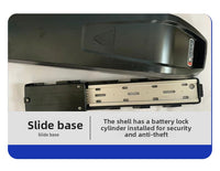 ALX149B Ebike Battery Box with Lock, MTB Lipo Down Tube Housing, ALX149B Battery Plastic Shell