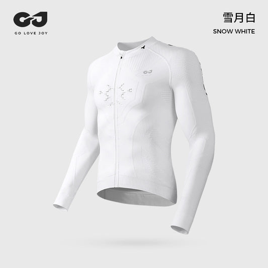 Men's Autumn Winter Outdoor Running Quick Dry Long Sleeve, Road Bike Cycling Moisture Wicking Sports Top