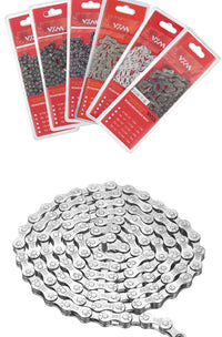 Silver Bicycle Chain 6–12 Speed for MTB & Road Bikes
