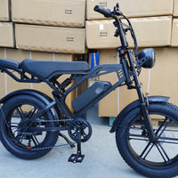 20-Inch Fat-Tire Moped-Style Electric Bike