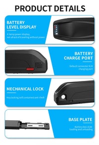 Ebike battery pack, Hailong model, 48V, 52V, 72V, high-capacity lithium iron phosphate battery pack