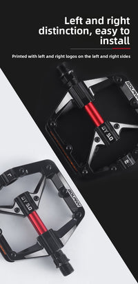 Bolany bicycle pedals with double DU bearings and reflective panels