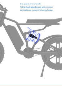 20-Inch Multi-Color Fat-Tire Electric Mountain Bike