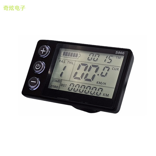 Mountain Bike Lithium Battery Modification Accessories LCD-S866 Electric Scooter Intelligent LCD Instrument Panel Waterproof