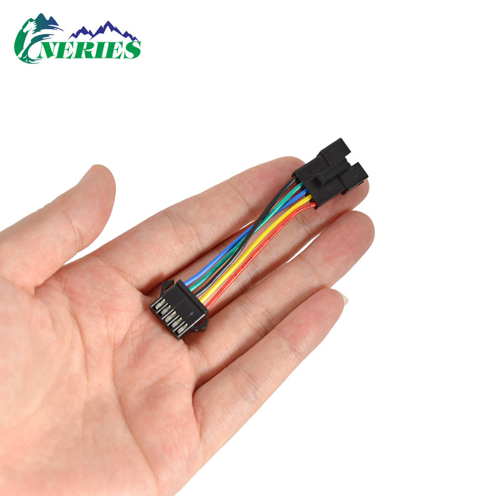 Cable adaptador de pantalla de bicicleta eléctrica de 6 a 5 núcleos, adaptador de pantalla de controlador, cable de datos universal de 6 pines y 5 pines.
