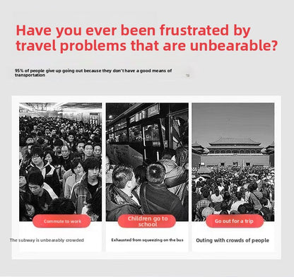 20" Ultra-Light Folding Bike: Portable Speed Bicycle for All Ages