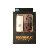 USB Rechargeable Front & Rear Bike Light Set for MTB & Road Bikes