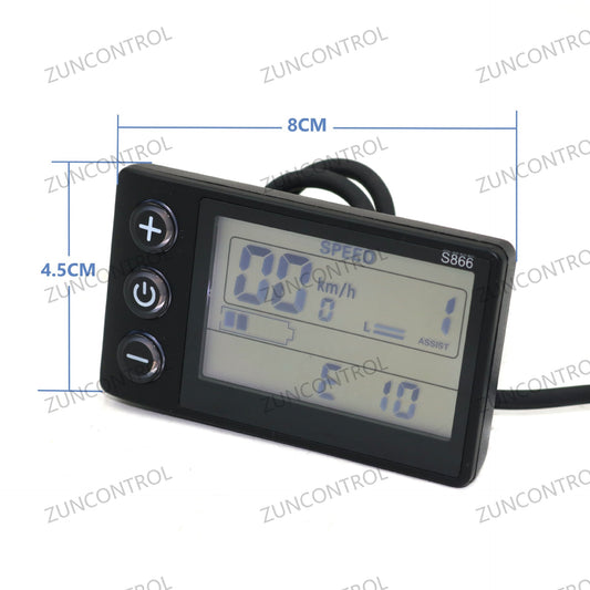 S866-A UART 5-Core Waterproof Meter, Ebike Smart LCD Display Replacement