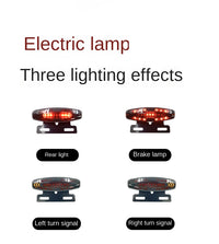 Luz trasera de freno LED para bicicleta eléctrica, luz trasera de seguridad impermeable de alto brillo 