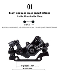 Kit de conversión de freno de disco para bicicleta eléctrica, sistema de freno de disco universal para MTB