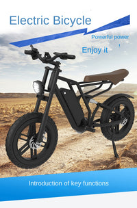 20-Inch Multi-Color Fat-Tire Electric Mountain Bike