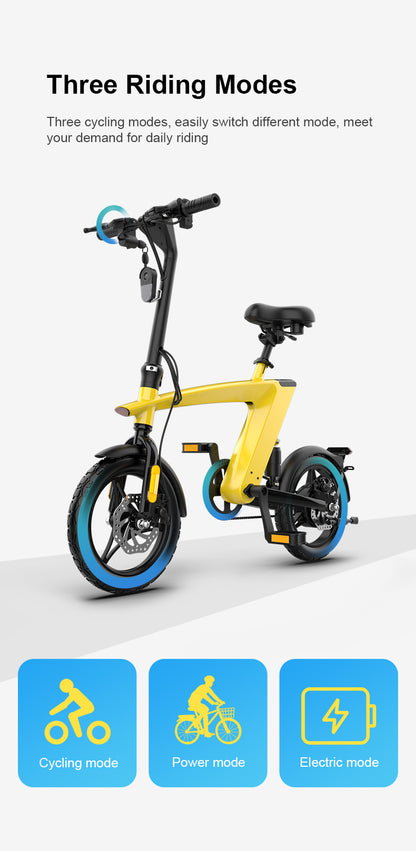 Quick-Fold Design, ideal Electric City Bike for daily commuting and solving the "last mile" travel challenge.