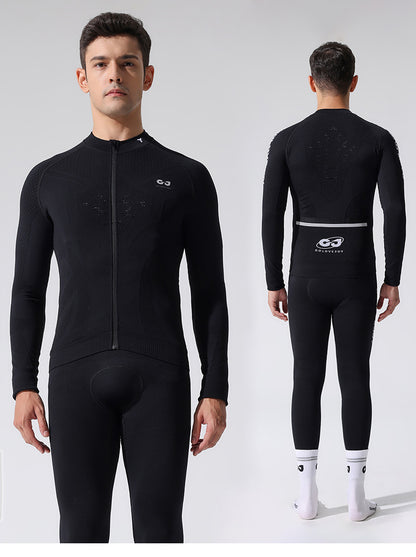 Camiseta deportiva de manga larga para hombre, para correr al aire libre, de secado rápido, para ciclismo de carretera, que absorbe la humedad, para otoño e invierno 