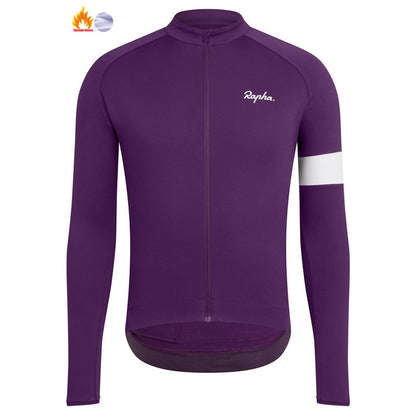 Maillot de ciclismo polar térmico de invierno de manga larga, camiseta unisex de ciclismo de carretera y MTB 