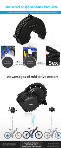 Kit de motor de tracción central BAFANG BBSHD 250W-1000W para conversión de bicicleta eléctrica