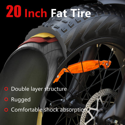 Q3 Fat Tire E-Bike – 48V 750W High Power Full Suspension Electric Bicycle for Adults